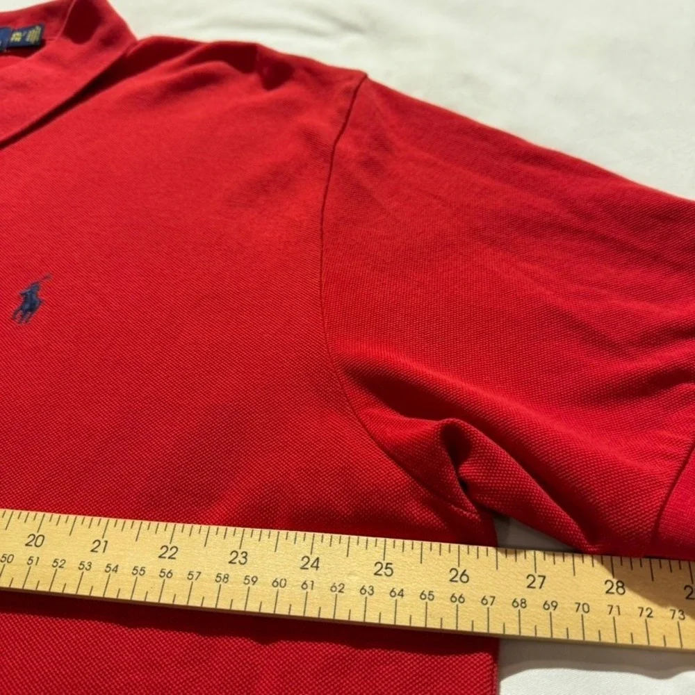 Polo Ralph Lauren Polo Shirt Mens XXL Red Classic Fit Short Sleeve Cotton Pony